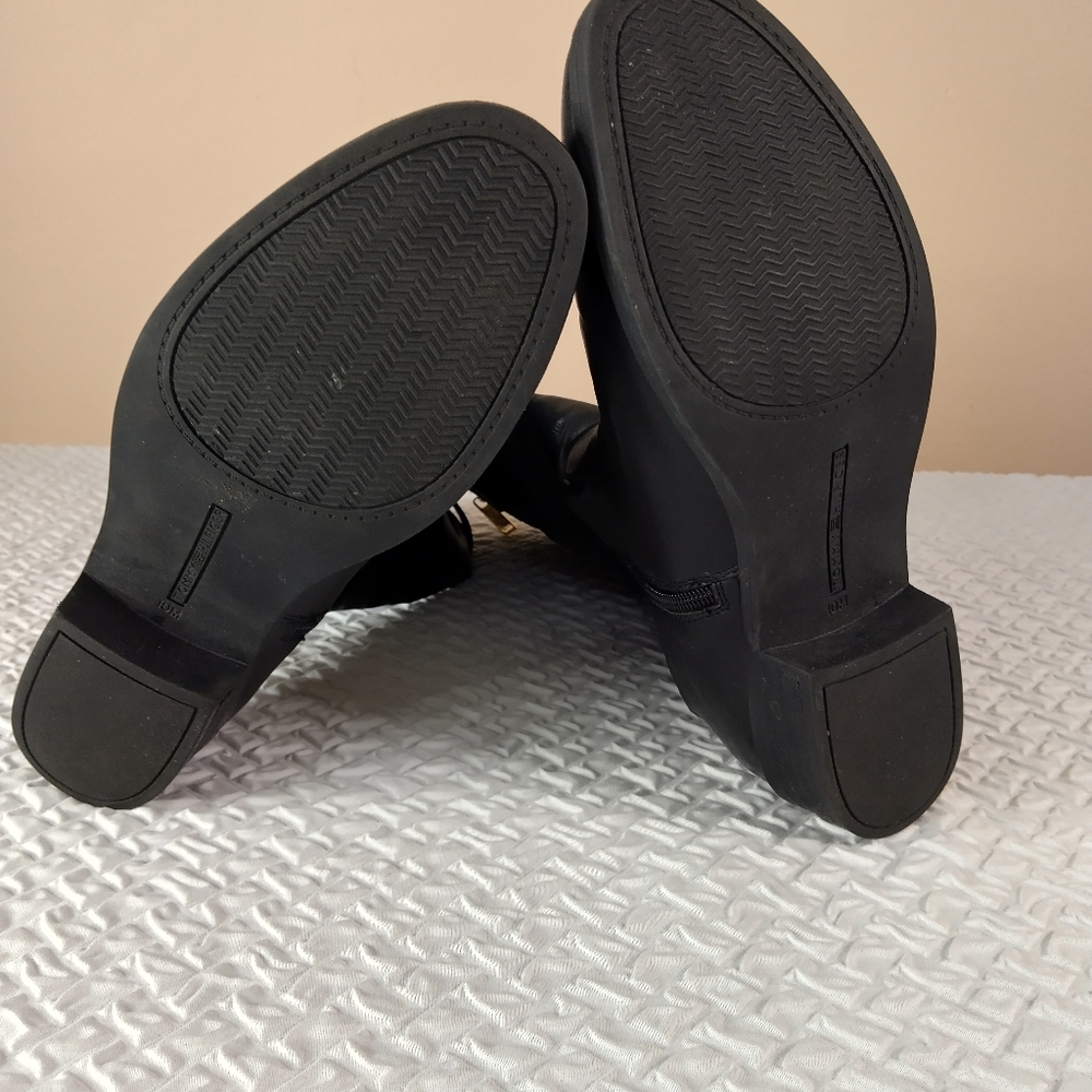 Tommy Hilfiger Riding Boots size 10 M black faux leather water resistant great - Picture 14 of 16